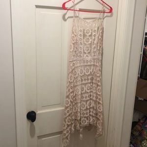 Cream lace free people dress